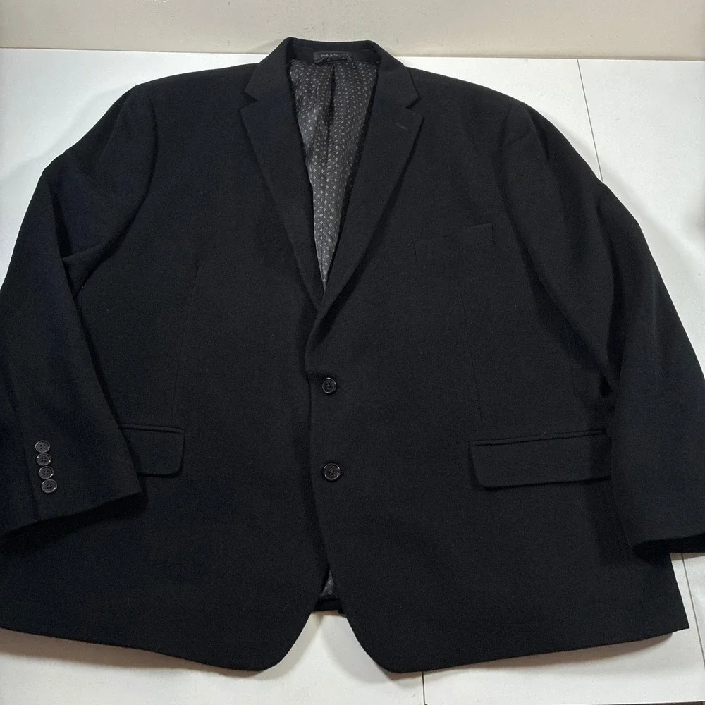Lauren Ralph Lauren Wool Silk Cashmere Blazer 56R Black Sport Coat (Tag 58R)